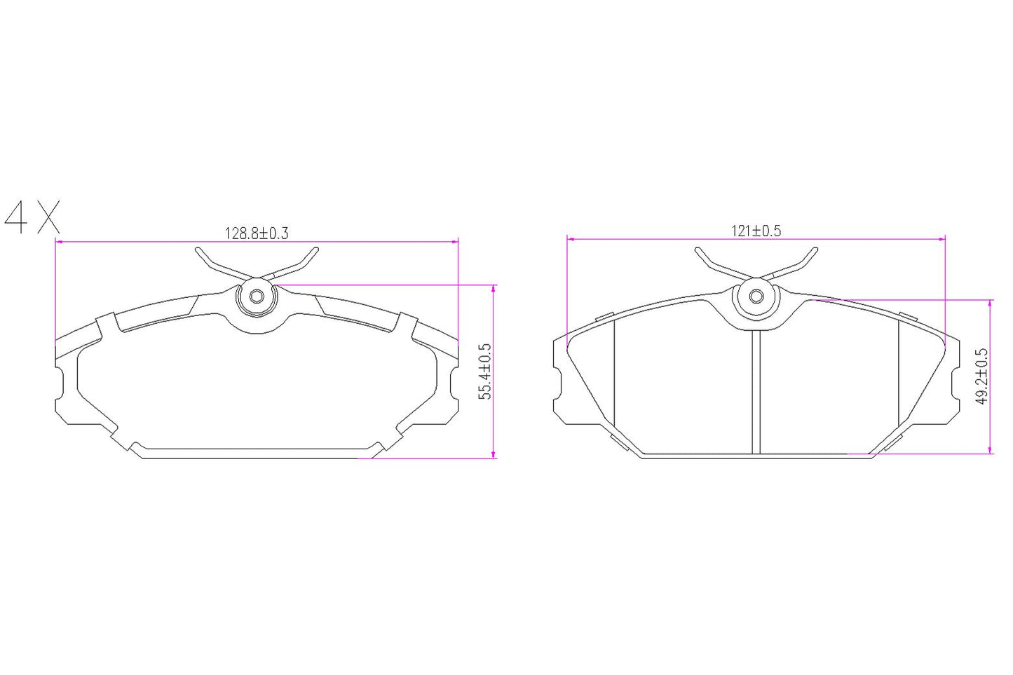 BOGAP R8210115 Brake Pad Set, Disc Brake | ML Performance Car Parts