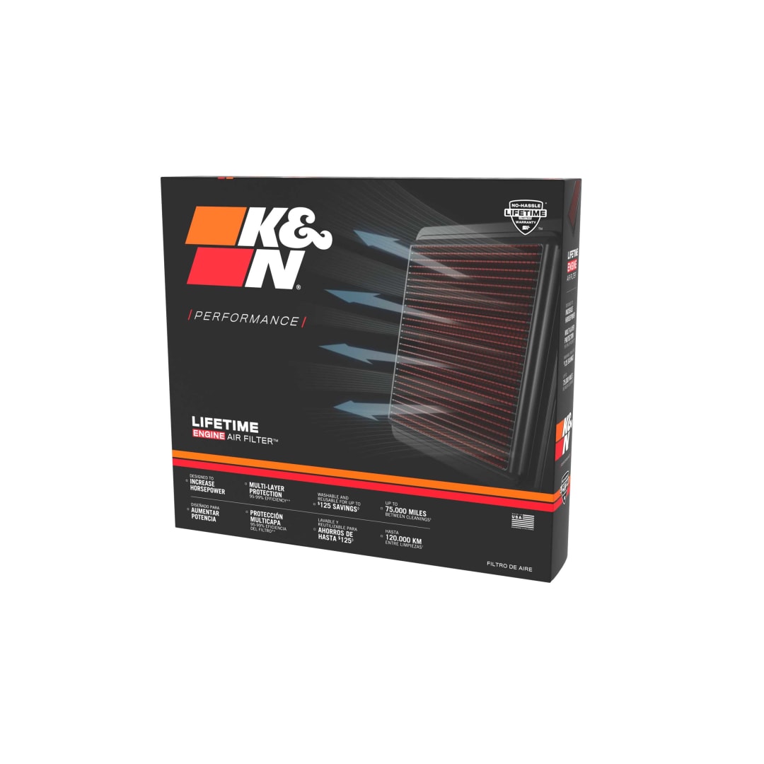 K&N 33-5124 High-Flow Original Lifetime Engine Air Filter - BMW 760Li V12-6.0L F/I (2 PER BOX)