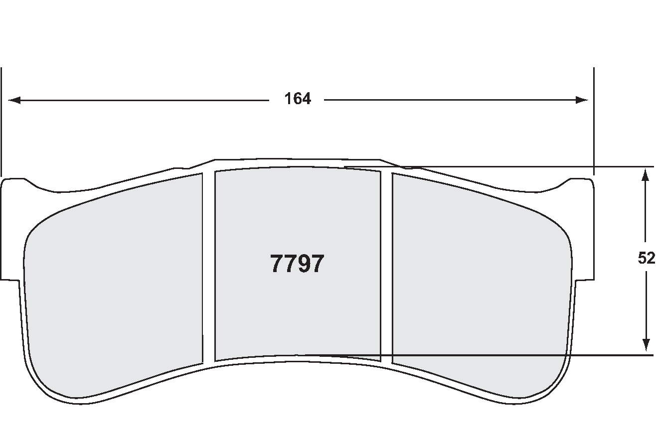 PFC 7797.01.23.44 BRAKE PADS RACE 01 CMPD 23MM PORSCHE 997 GT3 GRAND AM (2008-10 SPRINT)