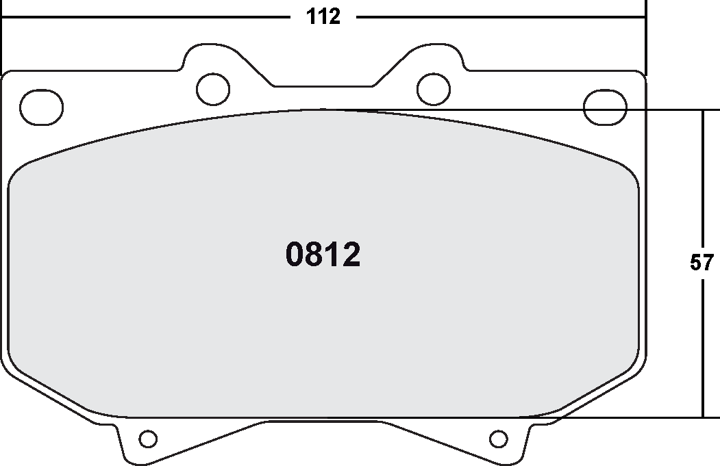 PFC 0812.22 BRAKE PADS Z-RATED CARBON METALLIC FRONT LC UZJ100 (98-01)/SEQUOIA (01-03)