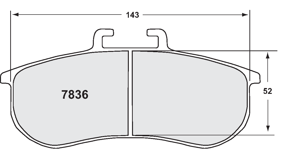 PFC 7836.07.28.44 BRAKE PADS RACE 07 CMPD 28MM ZR27 & ZR54 PORSCHE 996 GT2/996 GT3RS