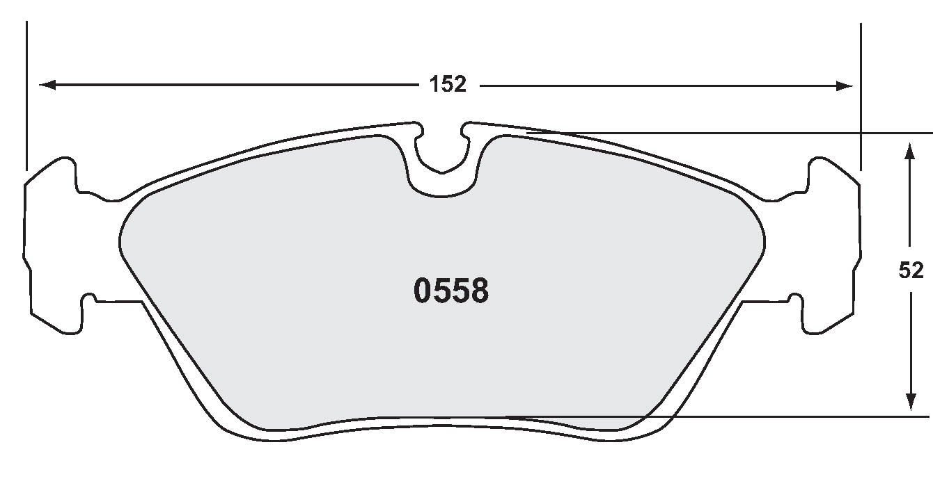 PFC 0558.08.18.44 FRONT BRAKE PADS RACE 08 CMPD 18MM BMW 1 SERIES 2008- E87/Z4 E85/E86