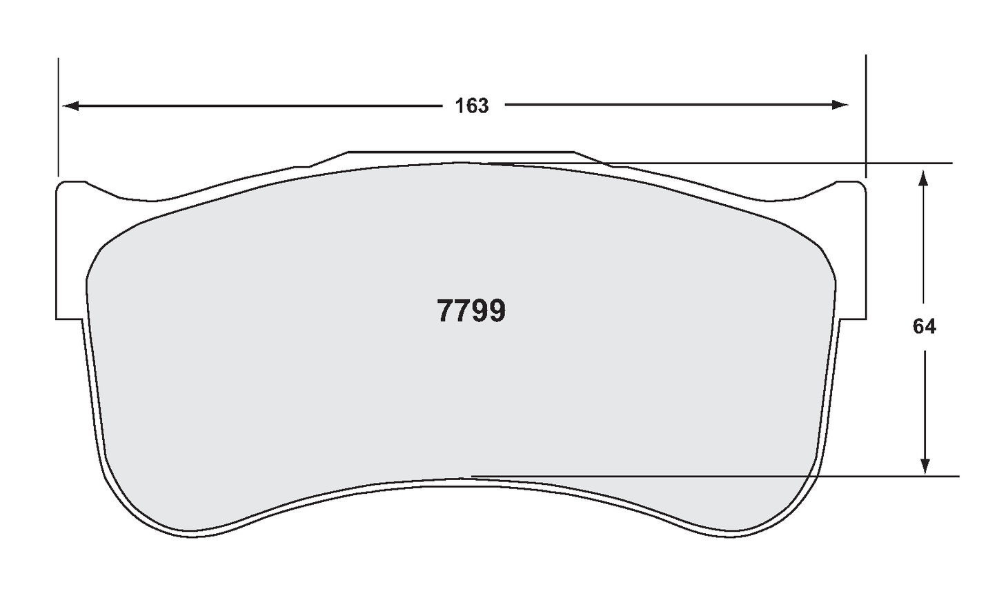 PFC 7799.12.29.44 BRAKE PADS RACE 12 CMPD 29MM NISSAN GT-R35 GT3 (BREMBO 6-PISTON CALIPER)