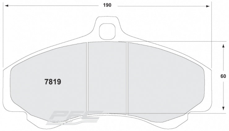 PFC 7819.08.17.44 FRONT BRAKE PADS RACE 08 CMPD 17MM PORSCHE 996 GT2/GT3 MK2/997 GT3/TURBO