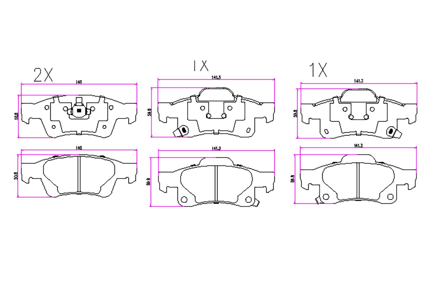 BOGAP W8210116 Brake Pad Set, Disc Brake | ML Performance Car Parts