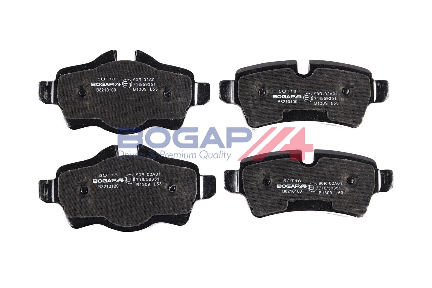 BOGAP B8210100 Brake Pad Set, Disc Brake | ML Performance Car Parts