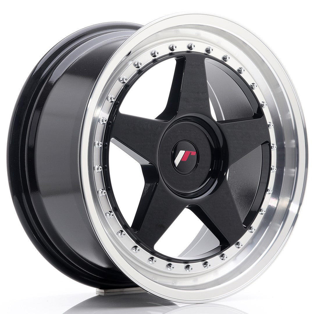 JR Wheels JR61885XX2074GBL JR Wheels JR6 18x8,5 ET20-40 BLANK Gloss Black w/ Machined Lip