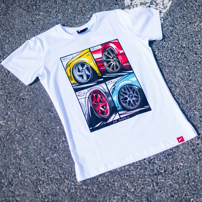 JR Wheels TSHIRT-MJRMIXW-XXL JR Men's T-Shirt MIX White Size XXL