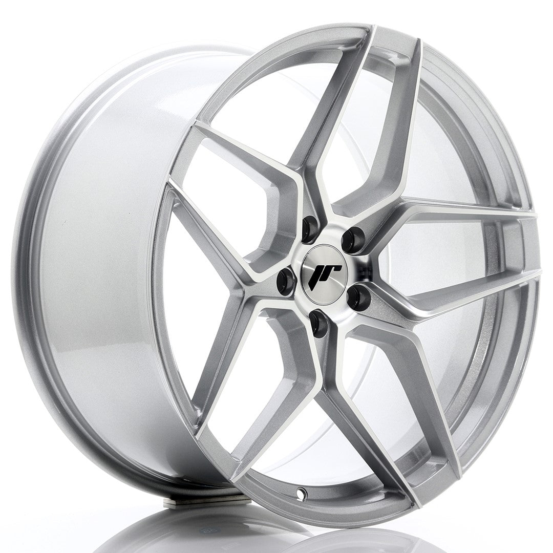 JR Wheels JR3420105L4066SM JR Wheels JR34 20x10 ET40 5x112 Silver Machined Face