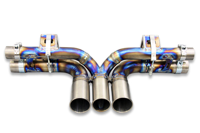 TUBI STYLE TSPO991GT317.001.T PORSCHE 991 GT3 CENTRAL STRAIGHT PIPES TITANIUM EXHAUST W 3 END TIPS