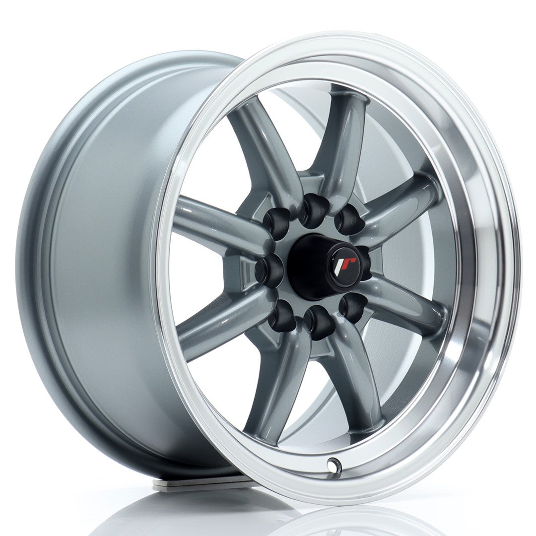 JR Wheels JR19158042073GML JR Wheels JR19 15x8 ET20 4x100/114 Gun Metal w/ Machined Lip
