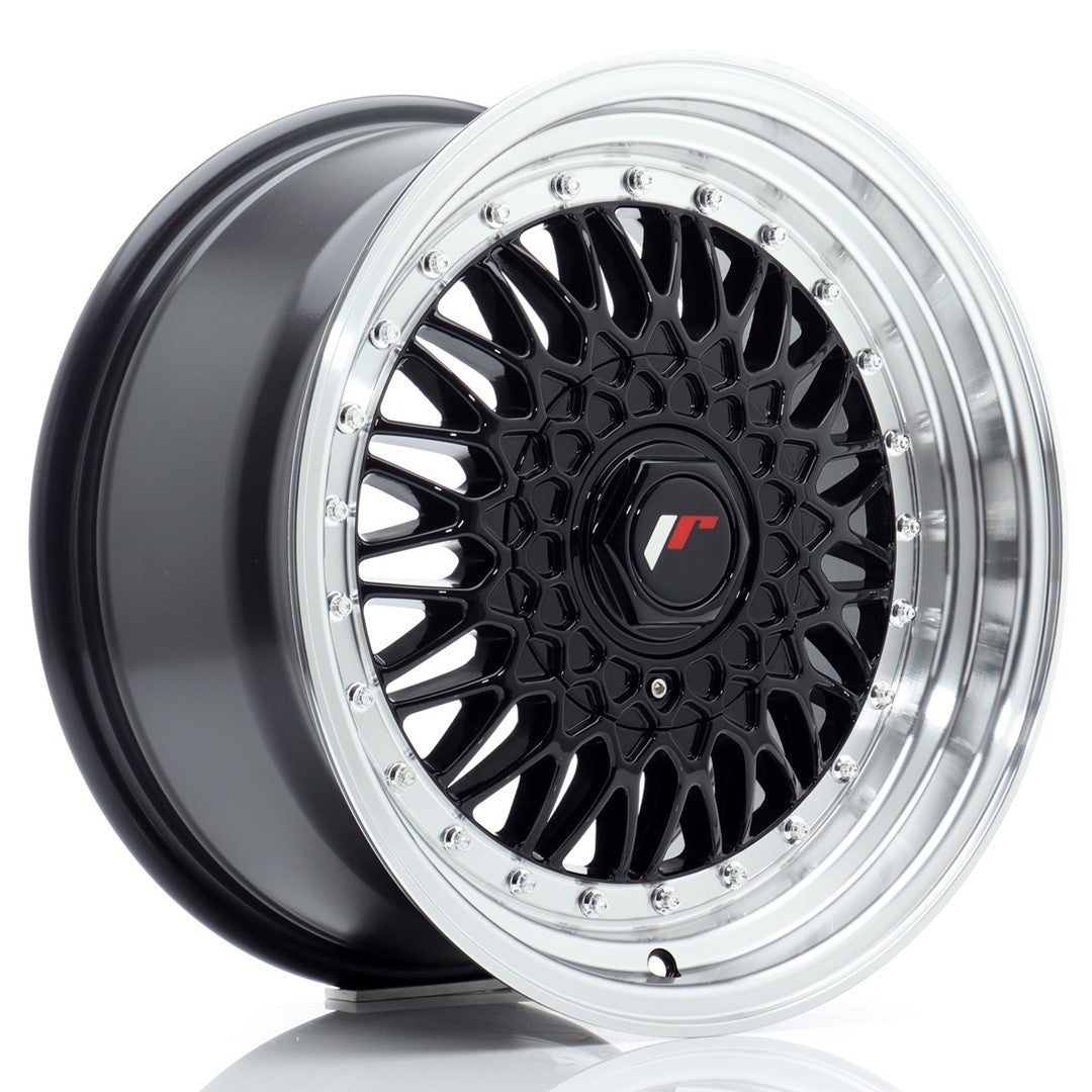 JR Wheels JR9168142574GB JR Wheels JR9 16x8 ET25 4x100/108 Gloss Black w/ Machined Lip