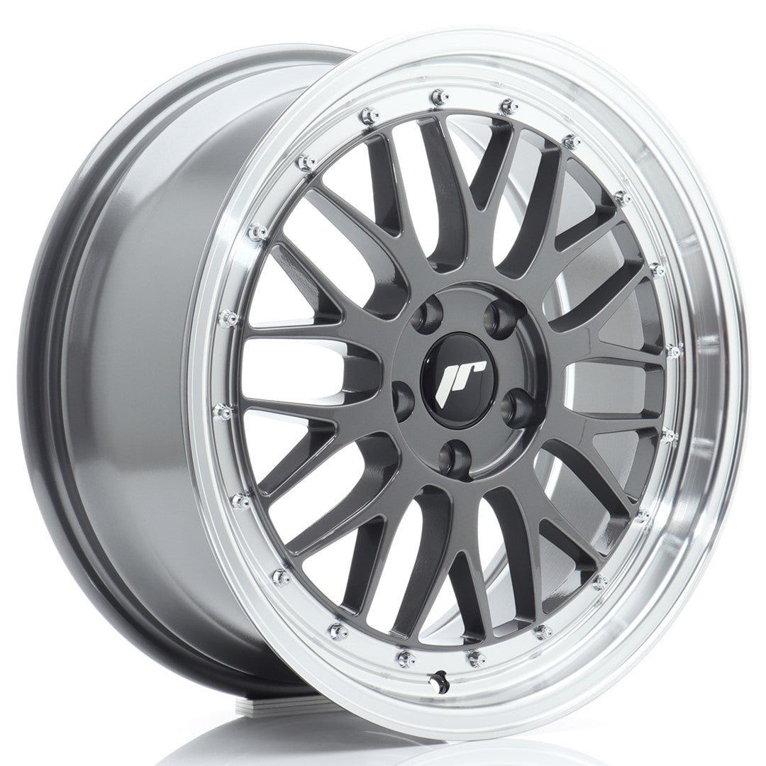 JR Wheels JR231880F15L4066HG1 JR Wheels JR23 18x8 ET40 5x112 Hyper Gray w/ Machined Lip