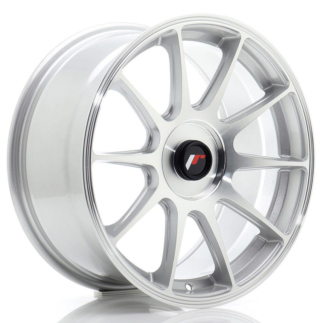 JR Wheels JR111780XX2067SM1 JR Wheels JR11 17x8 ET20-35 BLANK Silver Machined Face