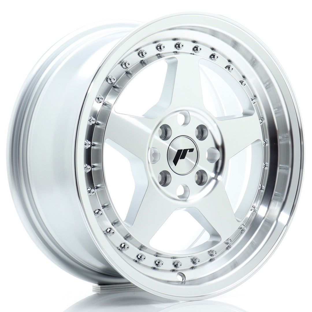 JR Wheels JR616704H3567SM1 JR Wheels JR6 16x7 ET35 4x100 Silver Machined Face