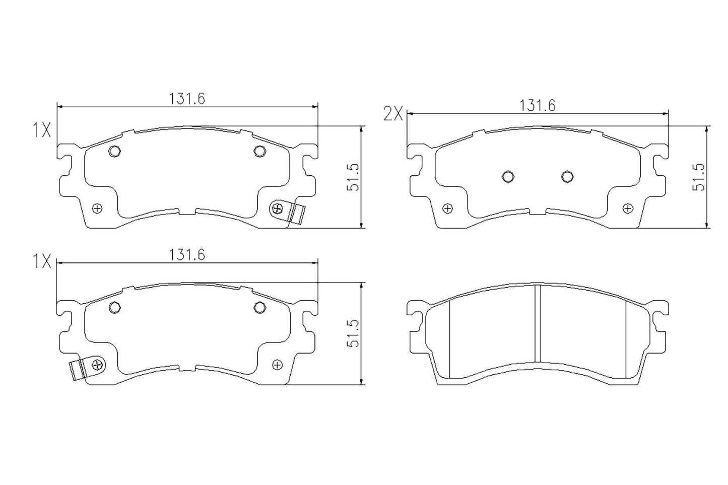 BOGAP F8210339 Brake Pad Set, Disc Brake | ML Performance Car Parts