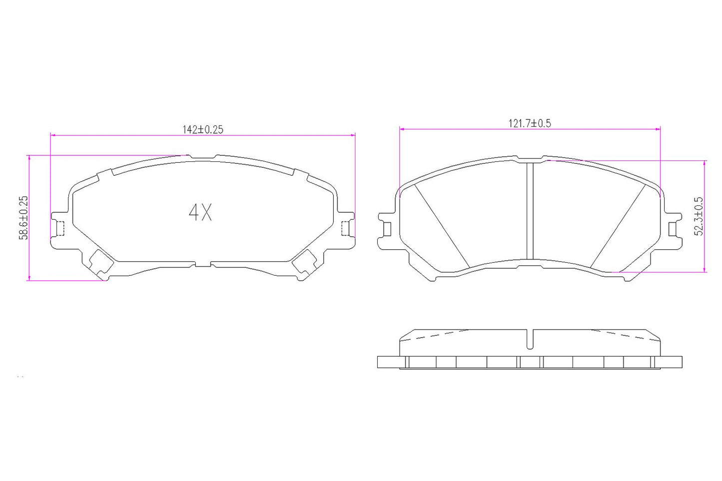 BOGAP R8210130 Brake Pad Set, Disc Brake | ML Performance Car Parts
