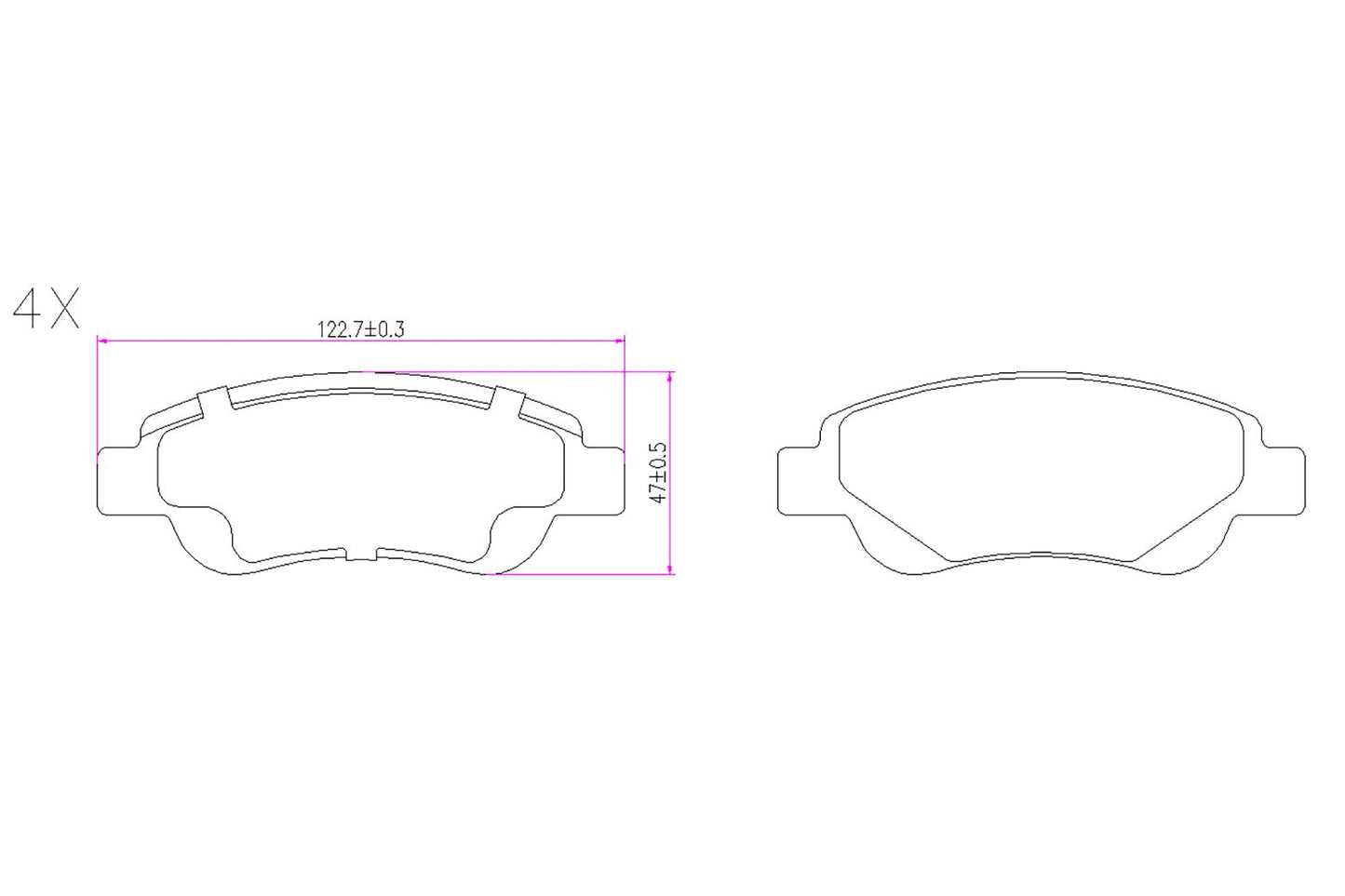 BOGAP P8210128 Brake Pad Set, Disc Brake | ML Performance Car Parts