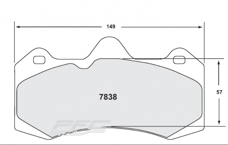 PFC 7838.10 7838 FRONT BRAKE PADS Z-RATED MCLAREN MP4-12C/675LT/SEAT LEON CUP