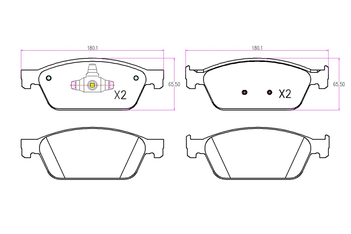 BOGAP F8210377 Brake Pad Set, Disc Brake | ML Performance Car Parts