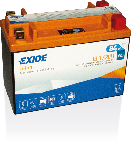 Exide ELTX20H Li-ion Lithium Motorbike Battery 12V