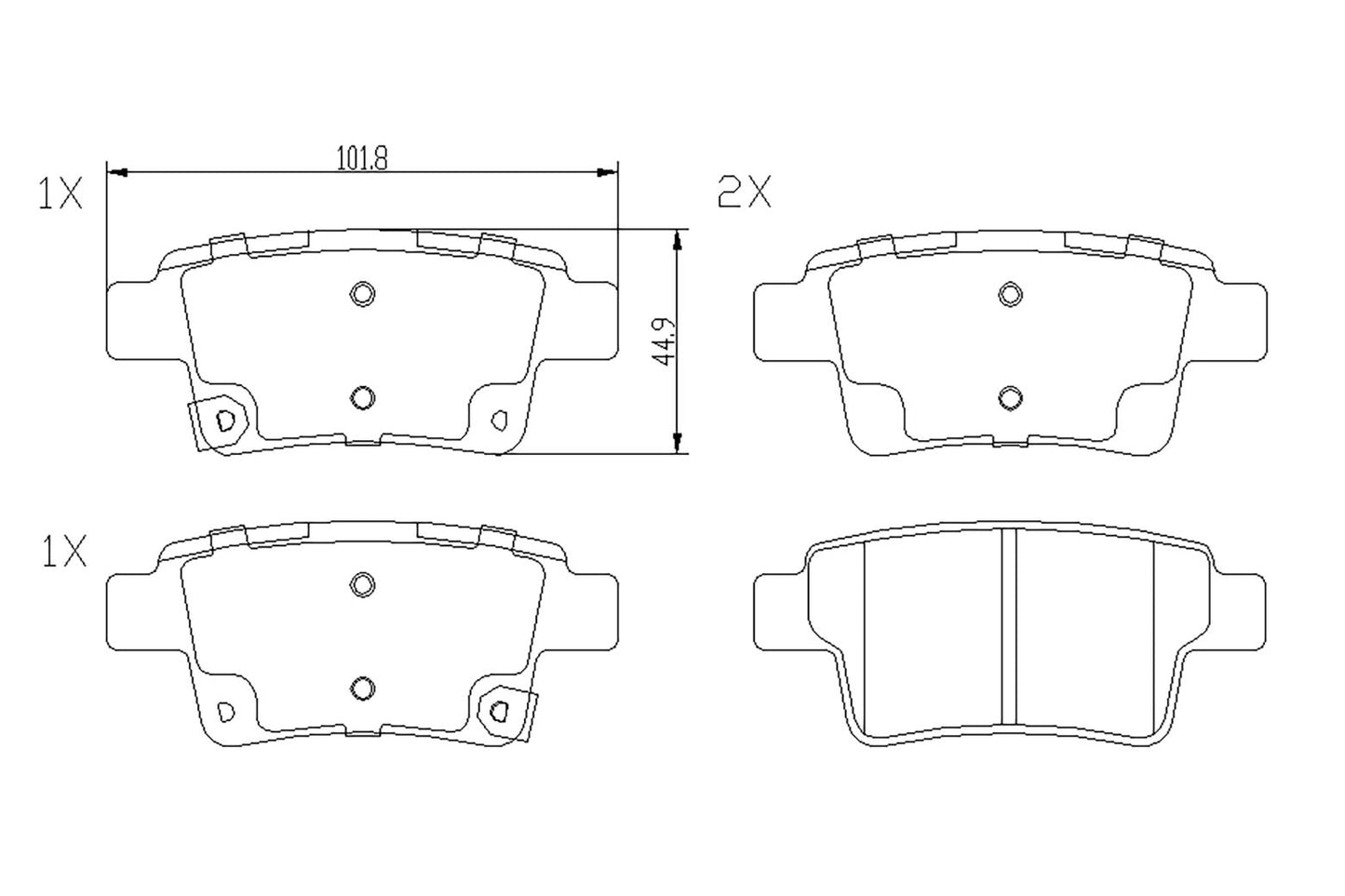 BOGAP F8210447 Brake Pad Set, Disc Brake | ML Performance Car Parts