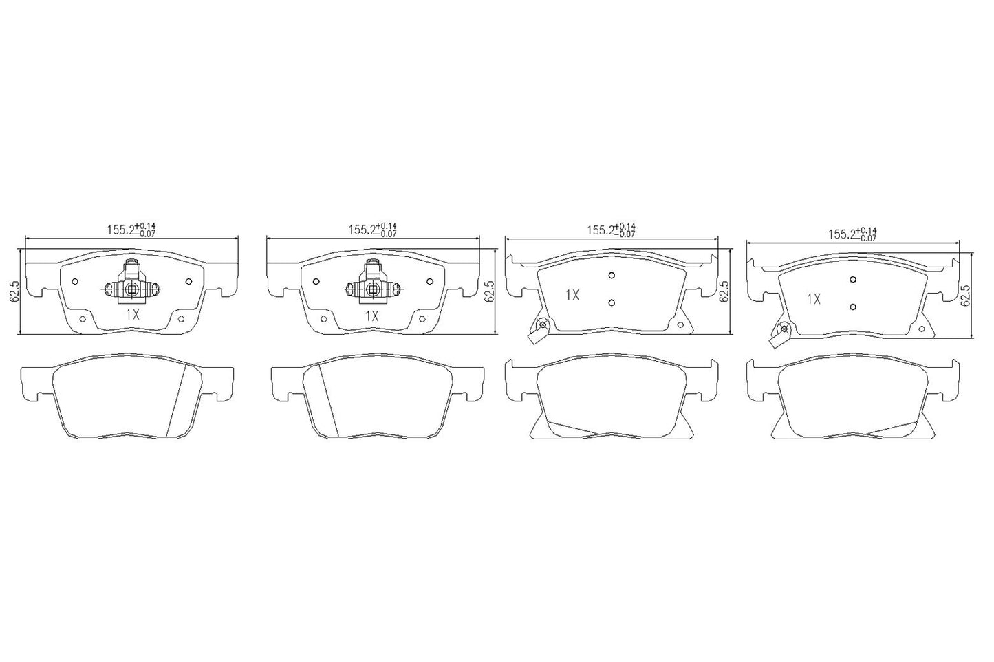 BOGAP L8210128 Brake Pad Set, Disc Brake | ML Performance Car Parts