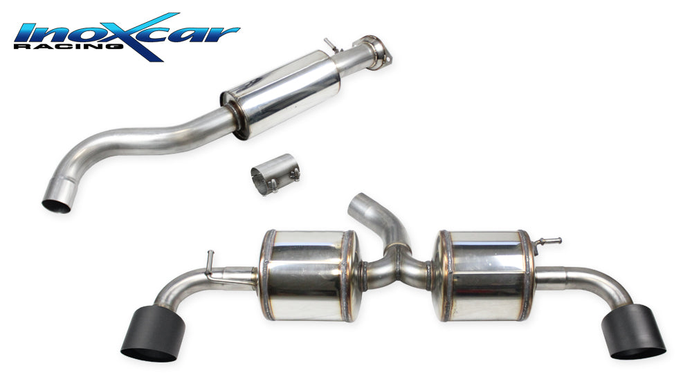 InoXcar CATBACK.TOYA.09.114CBLACK Toyota Yaris GR 1.6 Central Pipe With Silencer + Adapter + Rear With 2 Silencers With End Pipe Diam. 114 Racing Black Ceramic R+L 1 | ML Performance UK Car Parts