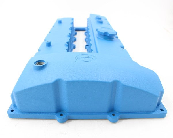 VTT Modular Cast Aluminum CNC Valve Cover - Wrinkle Blue
