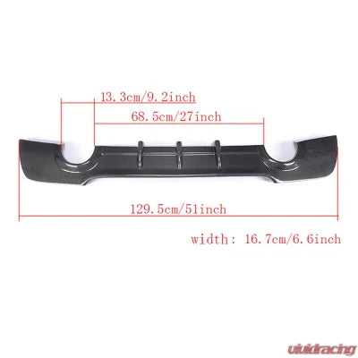 Vivid Racing VR-E92MT-610 VR Aero Carbon Fiber Rear Diffuser V1 BMW 3 Series E92 M-Tech
