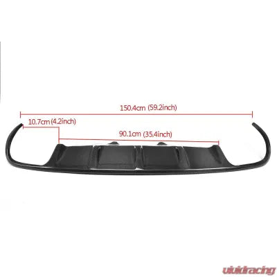 Vivid Racing VR-MACAN-612 VR Aero Carbon Fiber Rear Diffuser V2 Porsche Macan 2014-2020