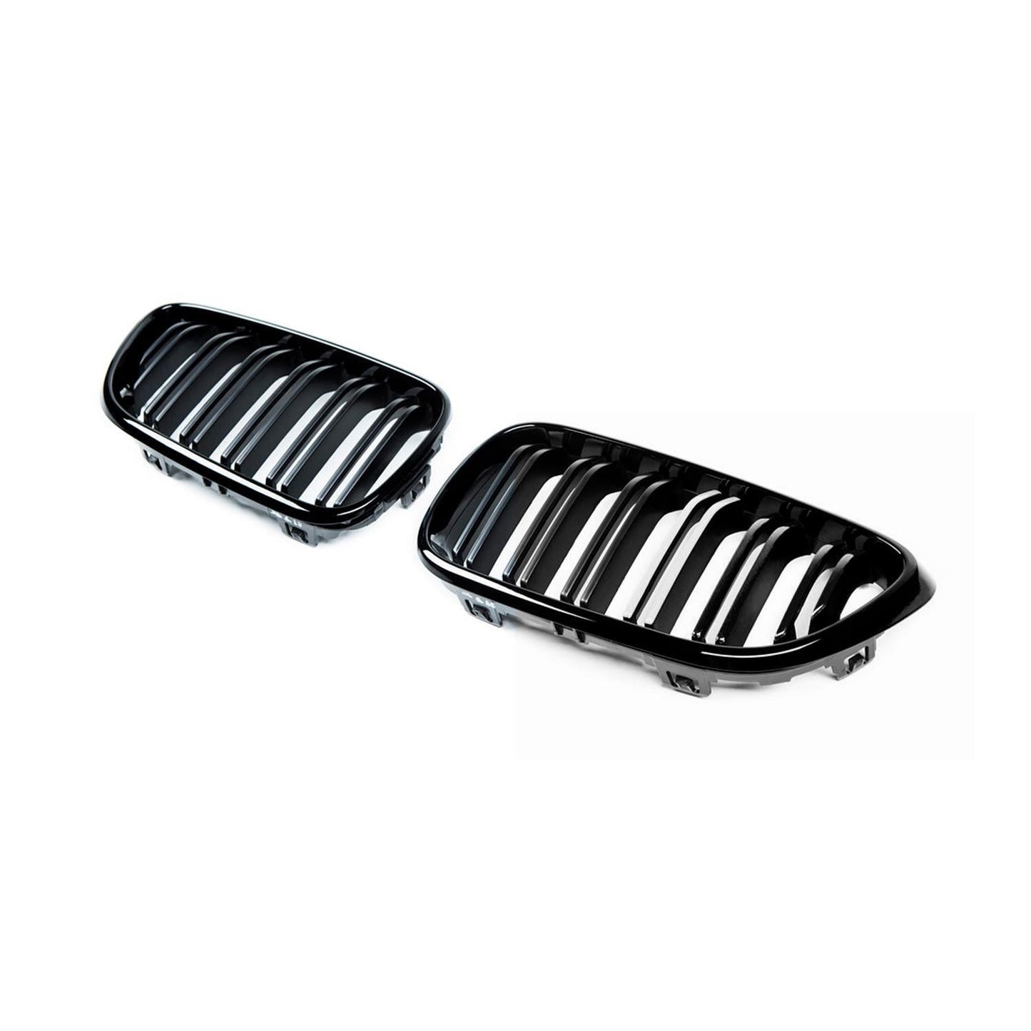 MHCB-2SER-GB-FG002 BMW M2/2 Series OEM M2 Style Double Slat Front Grille In Gloss Black (F87/F22/F23) | ML Performance Car Parts