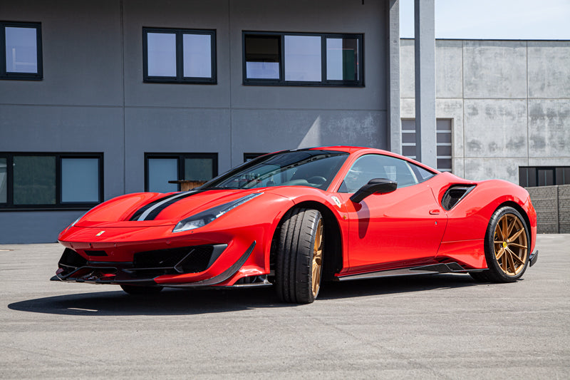 Capristo 03FE08710045LG Ferrari 488/F8 Side Skirts (WITH Wings)