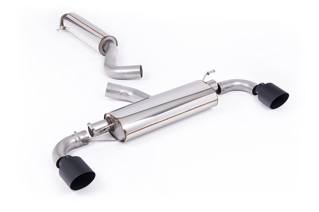 MillTek-SSXTY201-Particulate Filter-back 3' / 76mm Resonated OPF/GPF Back System with GT-115 Cerakote Black Trims - ECE Approved | ML Performance Car Parts