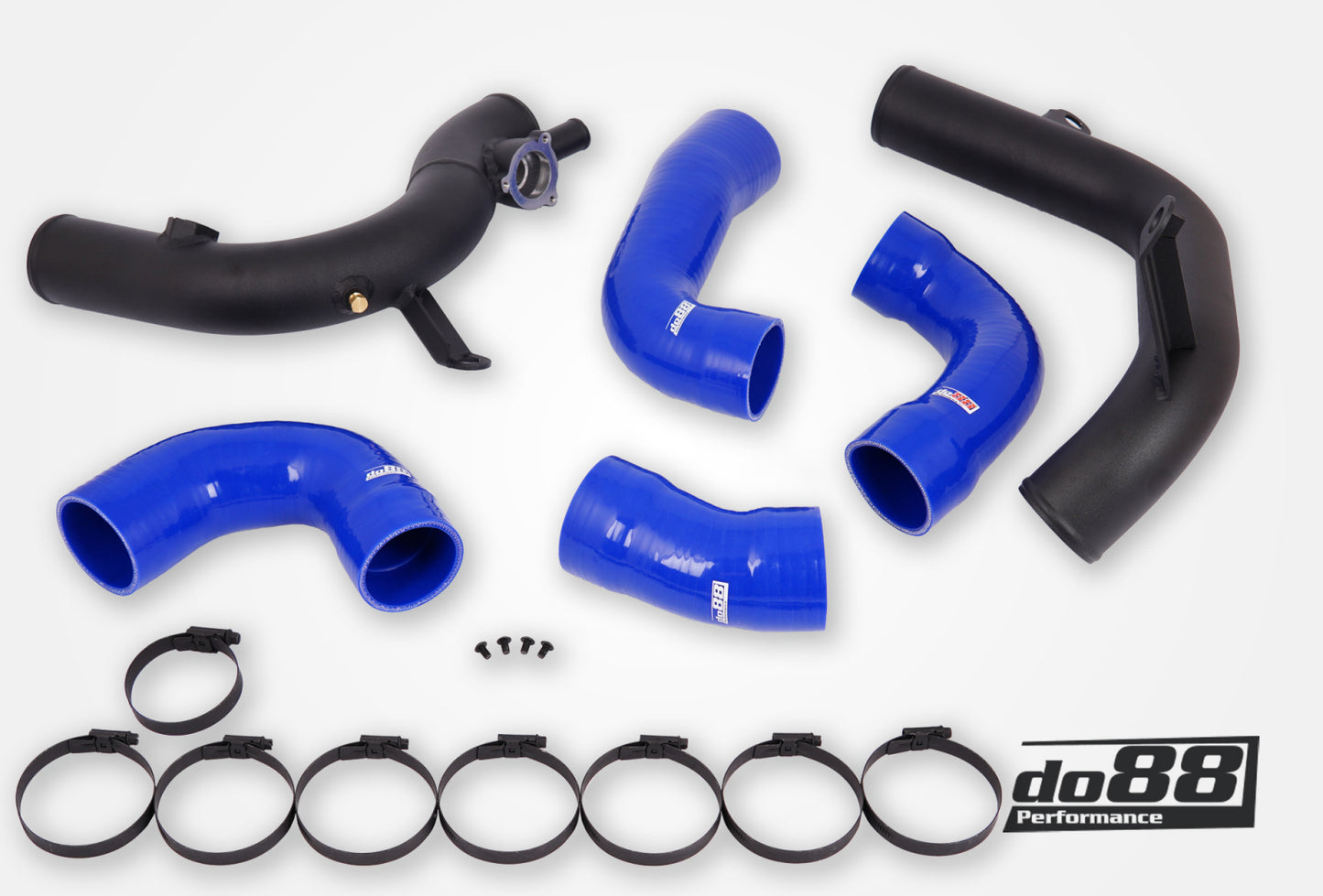DO88 TR-340-OE-1-B VAG 2.0 TSI EA888 Gen4 (300hp+) OEM IC Pressure pipes, Blue hoses