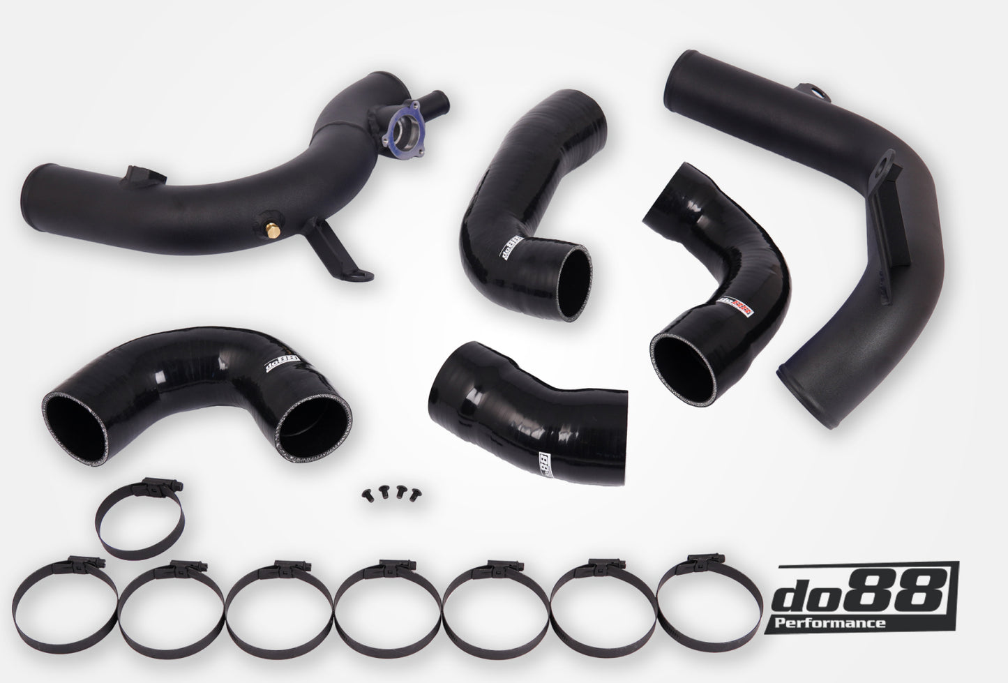 DO88 TR-340-OE-1-S VAG 2.0 TSI EA888 Gen4 (300hp+) OEM IC Pressure pipes, Black hoses