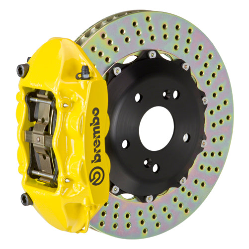 Brembo 2P-.6007A 4-Piston Monobloc Calipers 328x28mm (12.9") 2-Piece Discs Brake Disc (Rear)