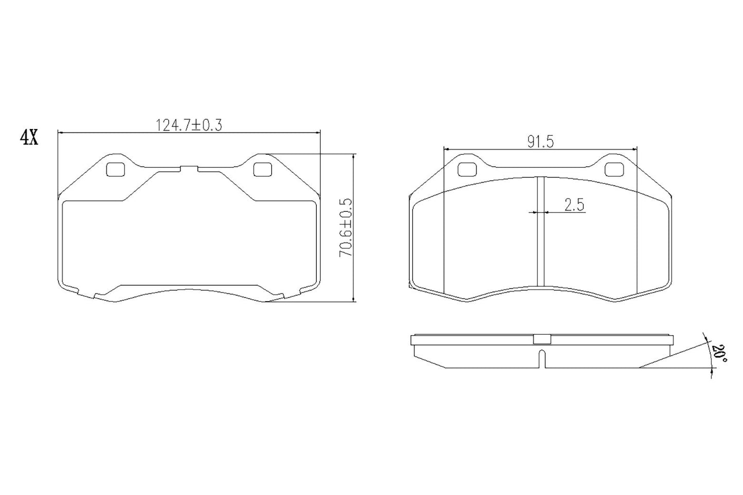 BOGAP R8210114 Brake Pad Set, Disc Brake | ML Performance Car Parts