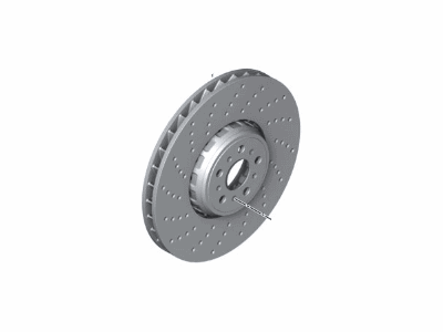 Genuine BMW 34117991106 F91 F93 F90 Carbon Ceramic Brake Disc, Right 400X38 (Inc. M5 & M8) | ML Performance UK Car Parts