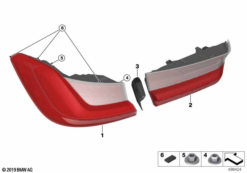 Genuine BMW 63215A3BC71 Tail Light, Side Panel Left | ML Performance UK Car Parts