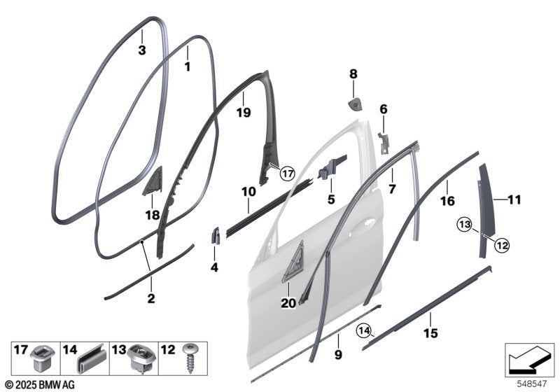 Genuine BMW 51727490027 Door Weatherstrip | ML Performance UK Car Parts