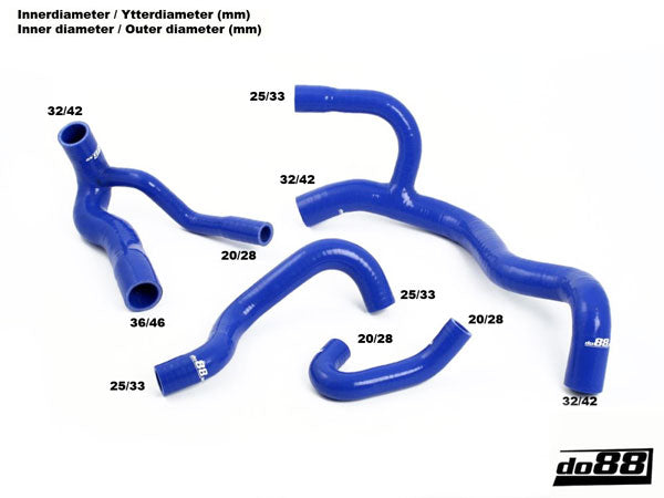 DO88 DO88-KIT54-3B Audi S2 3B 1990 1992 2.2T (220bhp) Silicone Coolant Hose Kit