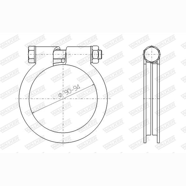 WALKER WALK81839 Exhaust System Clamping Piece