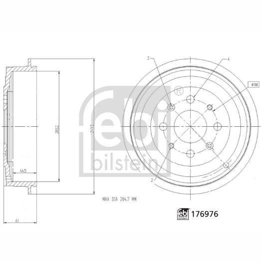 FEBI BILSTEIN FE176976 Brake Drum