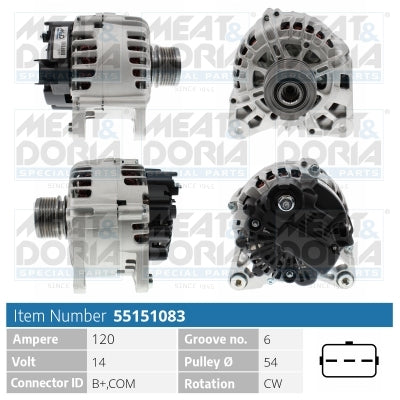 MEAT & DORIA MD55151083 Alternator