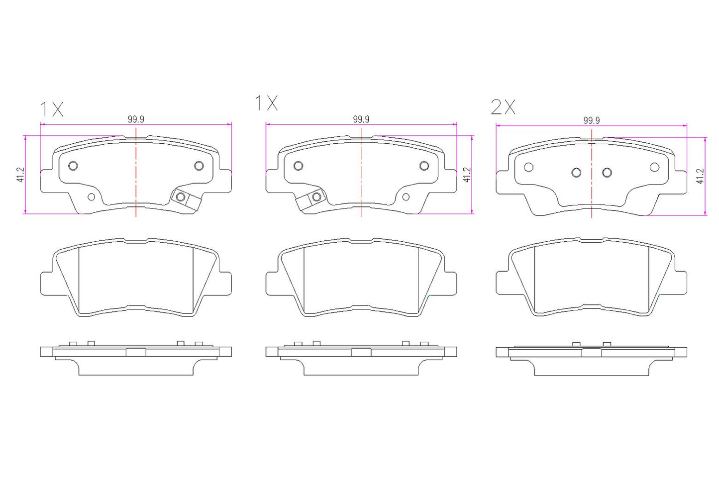 BOGAP Y8210149 Brake Pad Set, Disc Brake | ML Performance Car Parts