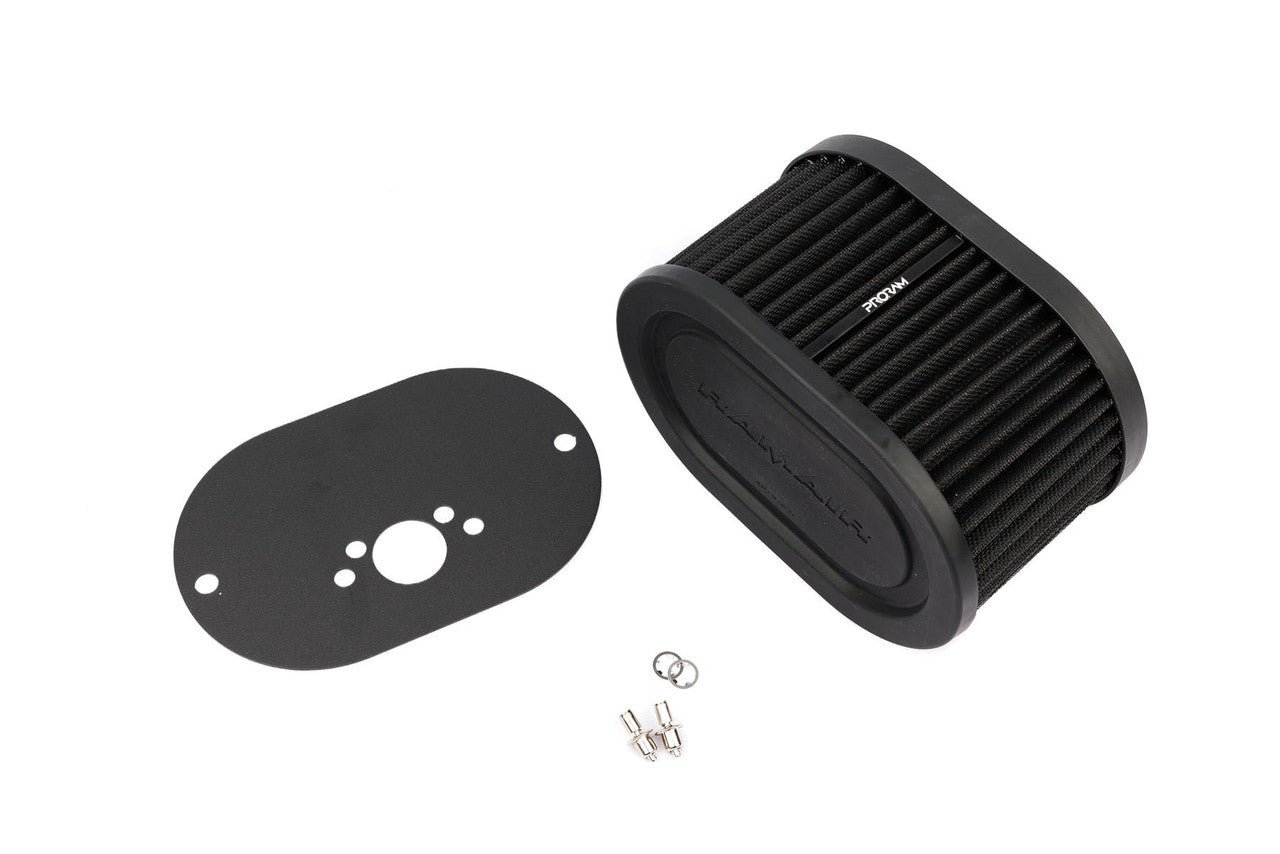 Ramair Pleated Carb Air Filter Baseplate to fit SU HS2 1.25in (32mm Mini Offset) 100mm | ML Performance Car Parts