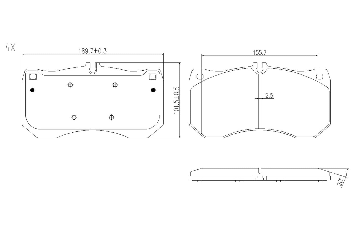 BOGAP A8210260 Brake Pad Set, Disc Brake | ML Performance Car Parts