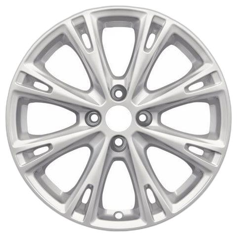 GENUINE FORD 2238228 x4 SET OF 4 FIESTA 17" ALLOY WHEEL 7J 8 SPOKE SPARKLE SILVER 2012-2019