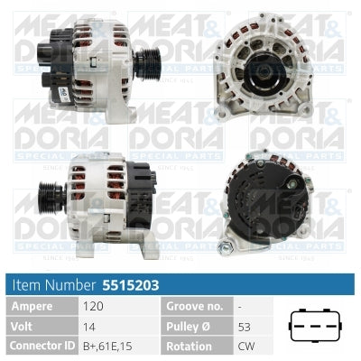 MEAT & DORIA MD5515203 Alternator